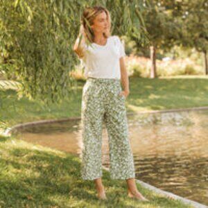 Audrey Wide Leg Pants, Sage Ivy - L-Tall - Albion Fit